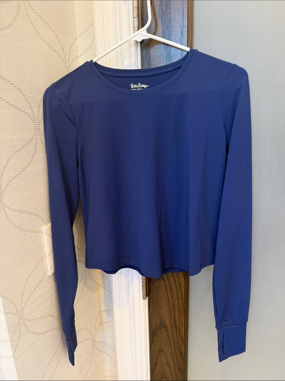 Lilly Pulitzer Luxletic Blue Long Sleeve Crew Top